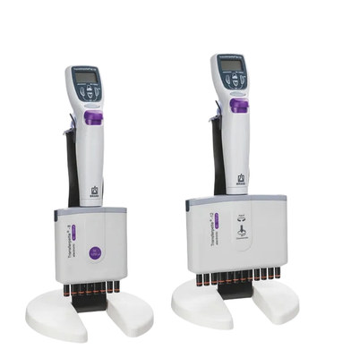 多通道微量移液器, 含独立支架, Transferpette® -8/12 电动, 50 - 1.250 µl, DE-M